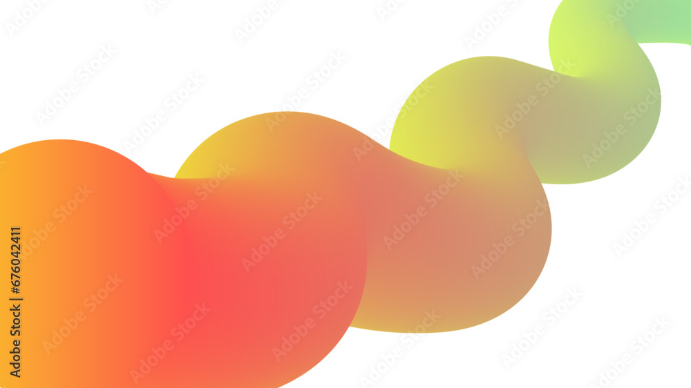 Poster modern vibrant colorful 3d fluid background vector. multi-color bright gradient banner backdrop with