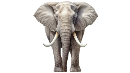 Asian elephant On transparent background
