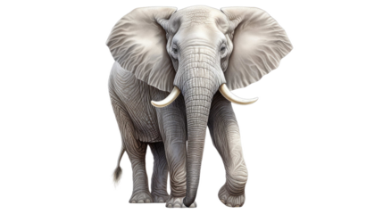Asian elephant On transparent background