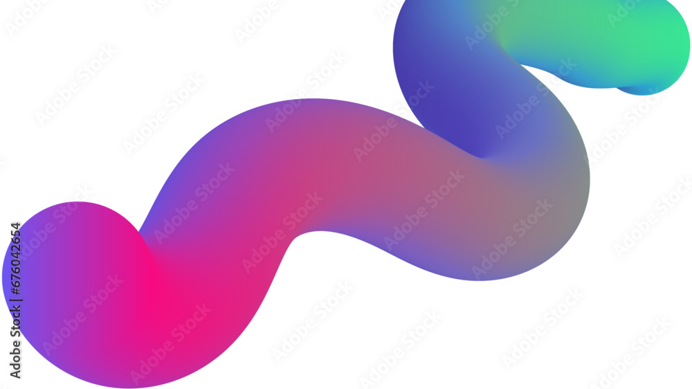 Poster modern vibrant colorful 3d fluid background vector. multi-color bright gradient banner backdrop with