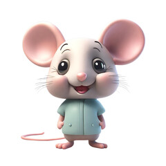 A cartoon mouse with big ears