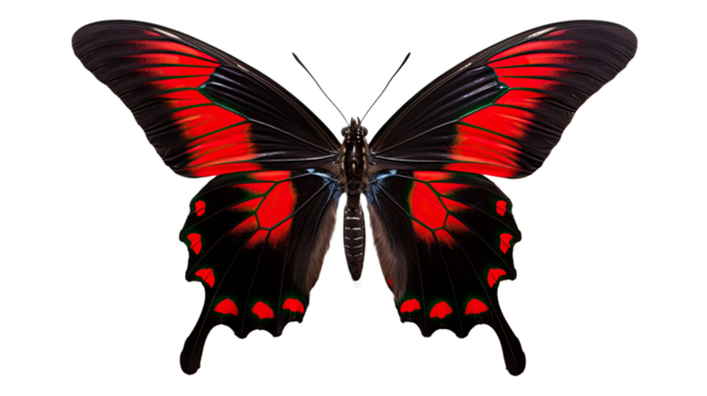 Papilio maackii. Alpine red swallowtail. Colorful exotic swallowtail butterfly
