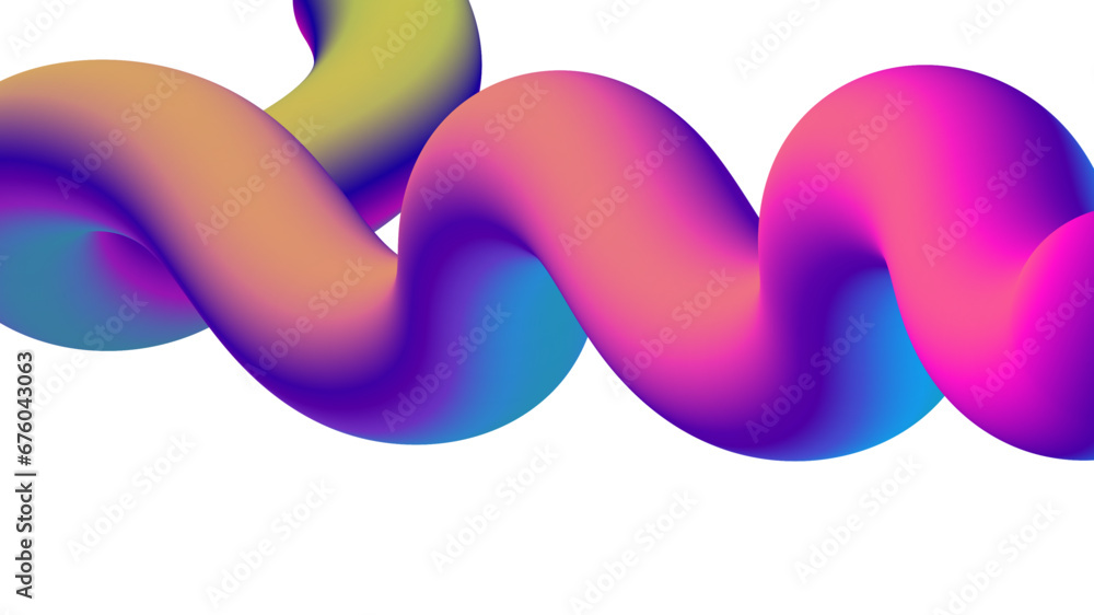 Poster modern vibrant colorful 3d fluid background vector. multi-color bright gradient banner backdrop with