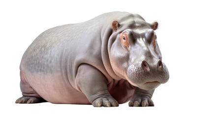 hippopotamus isolated on transparent backgroun