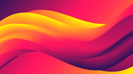 Abstract trendy 3d wavy fluid background wallpaper. Colorful gradient color 3d fluid liquid wallpaper background. Abstract 3d landing page template. Website concept, flyer, brochure, banner background