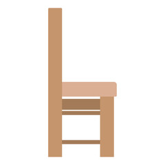 Isolated colored outdoor wooden chair icon Vector