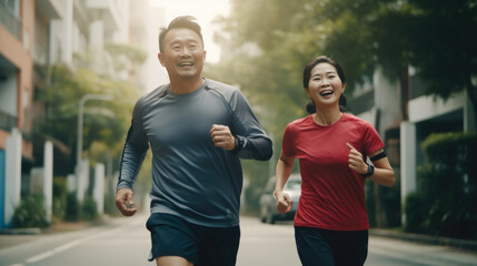 Vitality in Every Stride: Middle-Aged Jogging Bliss