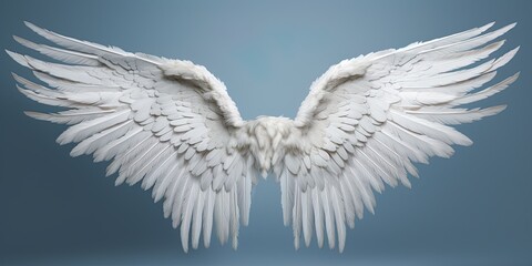 Angel Wings isolated on white background. Ai Generative