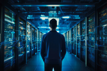 Caucasian Techie with Tablet: Mastering the Data Domain