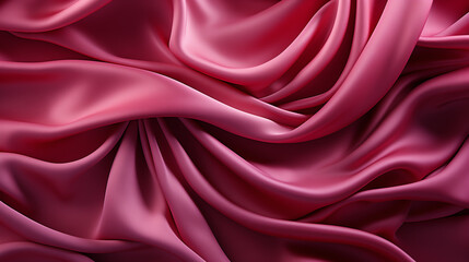 Obraz premium Seide, Stoff, Satin, Hintergrund, Textur, Wellen, rosa, pink