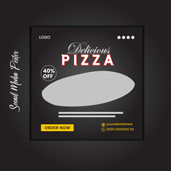 Social Media Food Poster Design and Banner Template