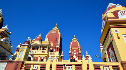 Laxminarayan Mandir is a Hindu temple dedicated to Laxminarayan in Delhi, India. Laxminarayan usually refers to Vishnu, the Preserver in the Trimurti, also known as Narayan