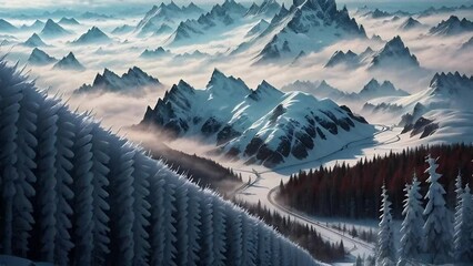 Winter landscape, Christmas and new year concept - Powered by Adobe