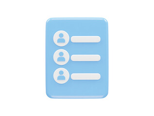 Fototapeta premium Contact book icon 3d rendering illustration element