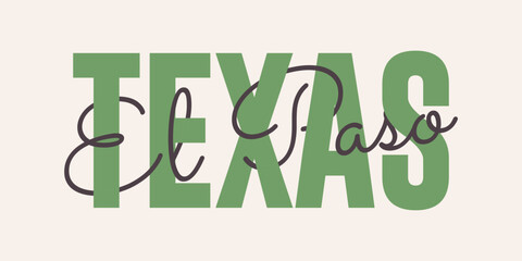 T-shirt stamp graphic, Sport wear typography emblem Texas, El Paso vintage tee print, athletic apparel design shirt graphic print