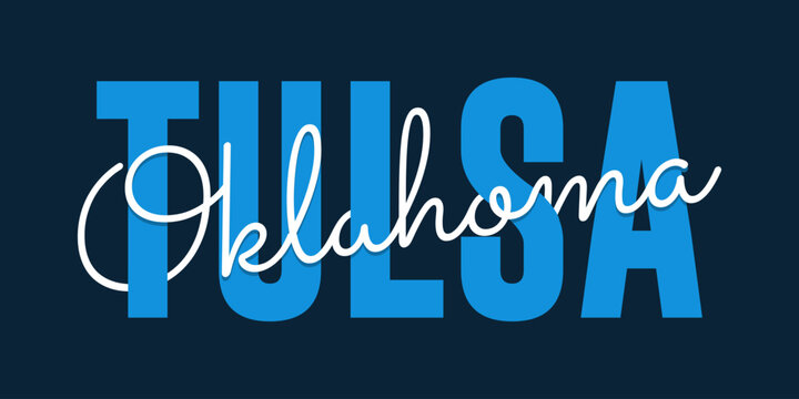 T-shirt stamp graphic, Sport wear typography emblem Tulsa, Oklahoma vintage tee print, athletic apparel design shirt graphic print