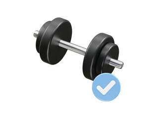 Dumbbell icon illustration 3d rendering element