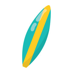 Isolated colored surfboard sketch icon Vector