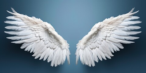 Angel Wings isolated on white background. Ai Generative