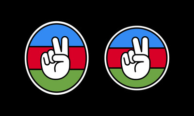 Soccer football game sport championship fan sticker to Azerbaijan.