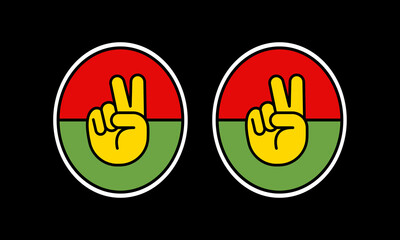 Obraz premium Soccer football game sport championship fan sticker to Burkina Faso.