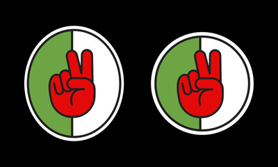 Obraz premium Soccer football game sport championship fan sticker to Algeria.