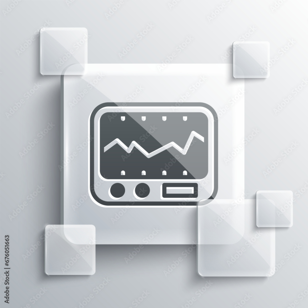 Aufkleber grey electrical measuring instrument icon isolated on grey background. analog devices. measuring dev