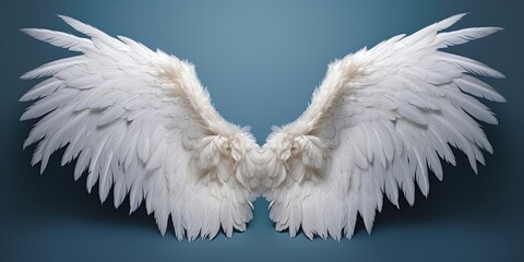 Angel Wings isolated on white background. Ai Generative