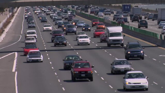 Traffic on the 580 Freeway San Francisco Bay Area
