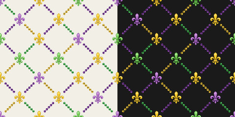Geometric pattern with fleur de lis symbol © OA_Creation