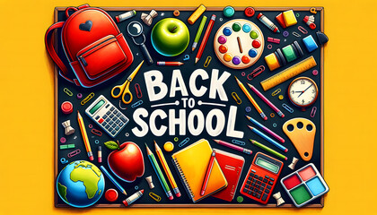 Chalkboard Charm: School Supplies Splash