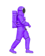 astronaut in walk pose side view