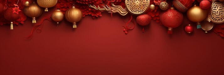 Chinese new year Abstract background, Holiday Celebration events concept, Auspicious pattern, Copy space for text