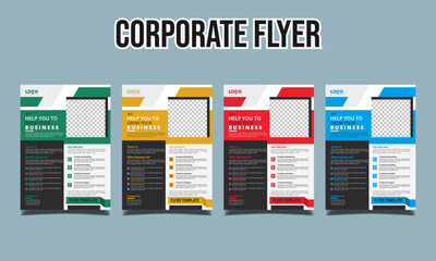 flyer template design with modern and minimalist style use for business brochures and infographic