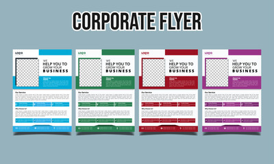 flyer template design with modern and minimalist style use for business brochures and infographic