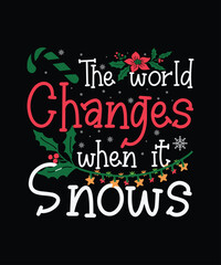 Christmas t-shirt design template vector