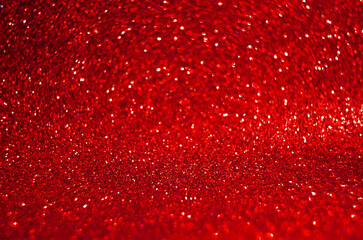 Abstract bright red glitter background.