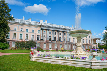 Park in Tsarskoye Selo in St. Petersburg in summer, tourist season. Saint Petersburg, Russia - 4...
