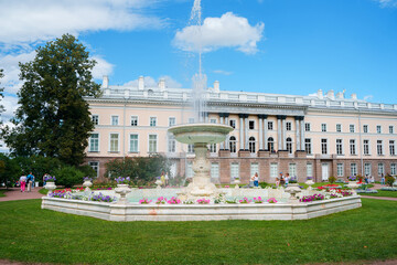 Park in Tsarskoye Selo in St. Petersburg in summer, tourist season. Saint Petersburg, Russia - 4...