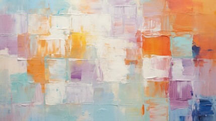 Abstract vintage rough texture with multi-colored orange and blue art strokes, featuring oil brush strokes