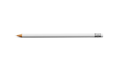 a image of a white pencil isolated on a white background