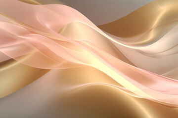 Abstract Pastel Orange soft waves background for design and presentation