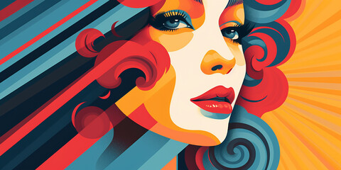 Empowerment in modern pop style, colorful illustration
