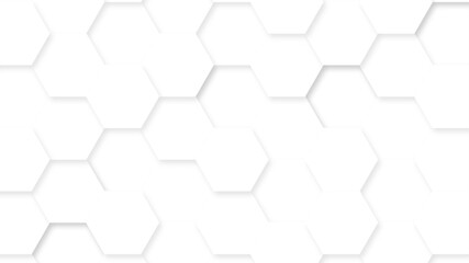 Obraz na płótnie Canvas Abstract white hexagonal background. Luxury white honeycomb pattern. 3D futuristic abstract honeycomb mosaic white background. geometric mesh cell texture. 