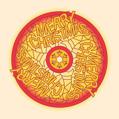 Fototapeta na wymiar Christmas Mandala Ornaments