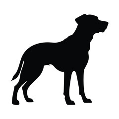 Black silhouette of a Dog  vector illustration