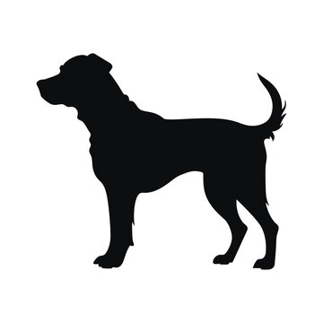 Black silhouette of a Dog vector illustration