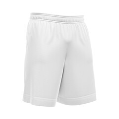 a white soccer shorts image isolated on a white background