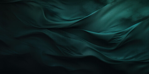 Abstract Dark Green Satin texture of a Black background for design and presentation