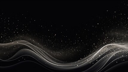 black abstract wave background.